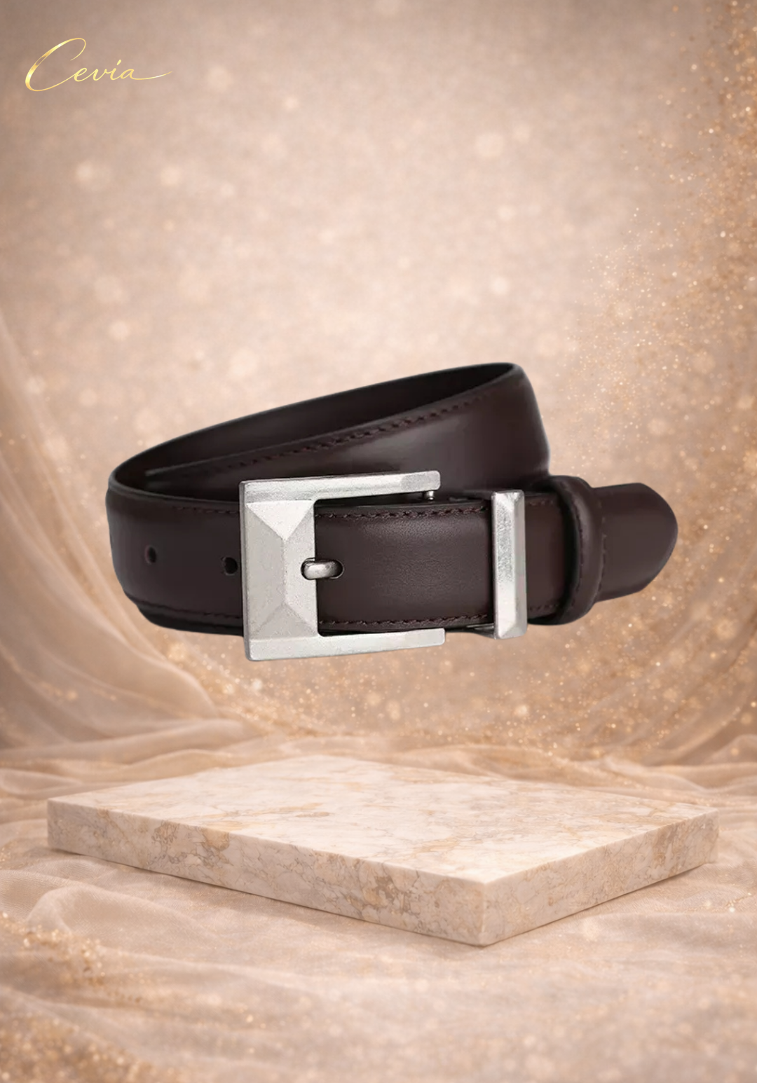 The Novara Structured Leather Belt