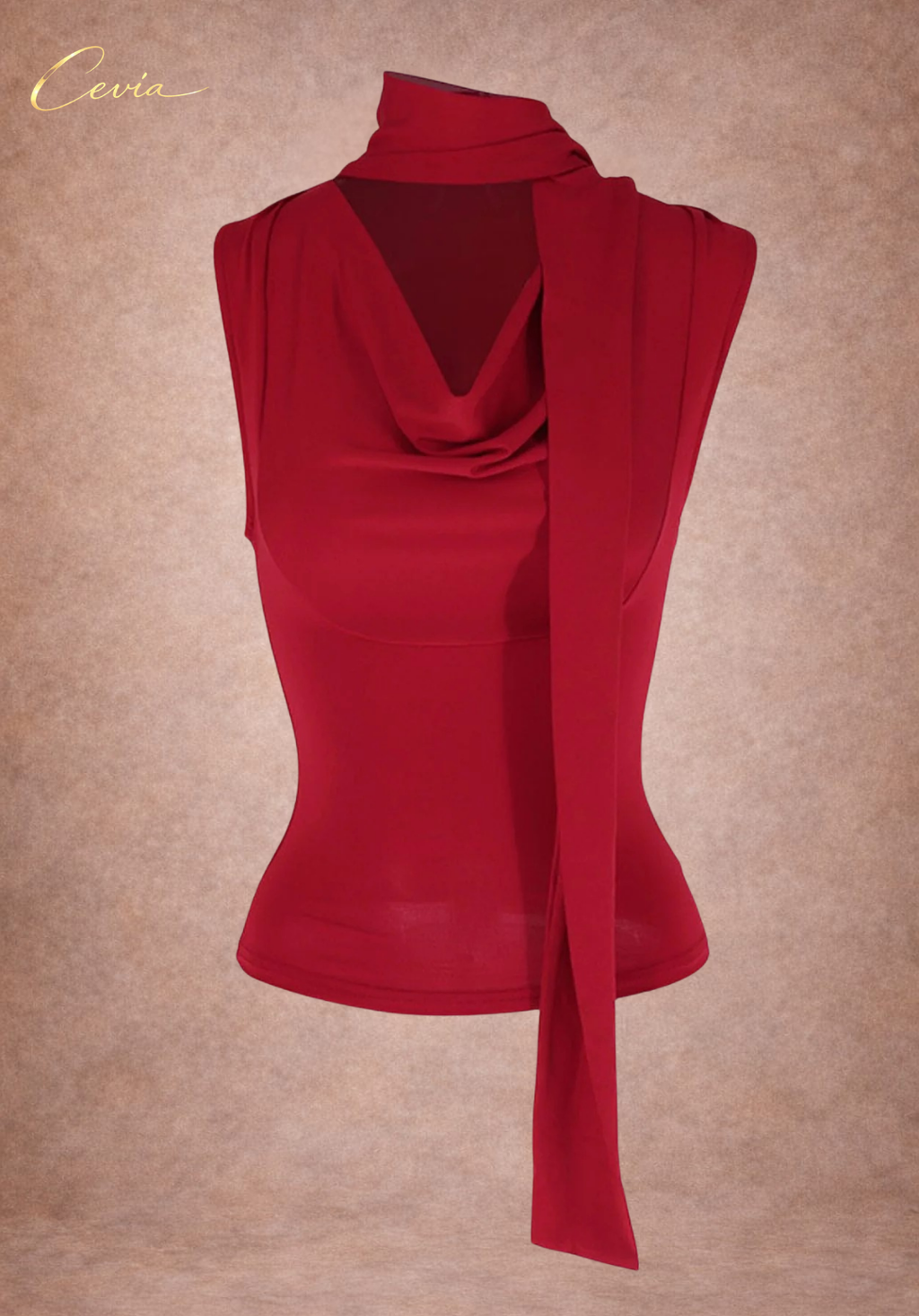 The Vivienne Draped Scarf Top