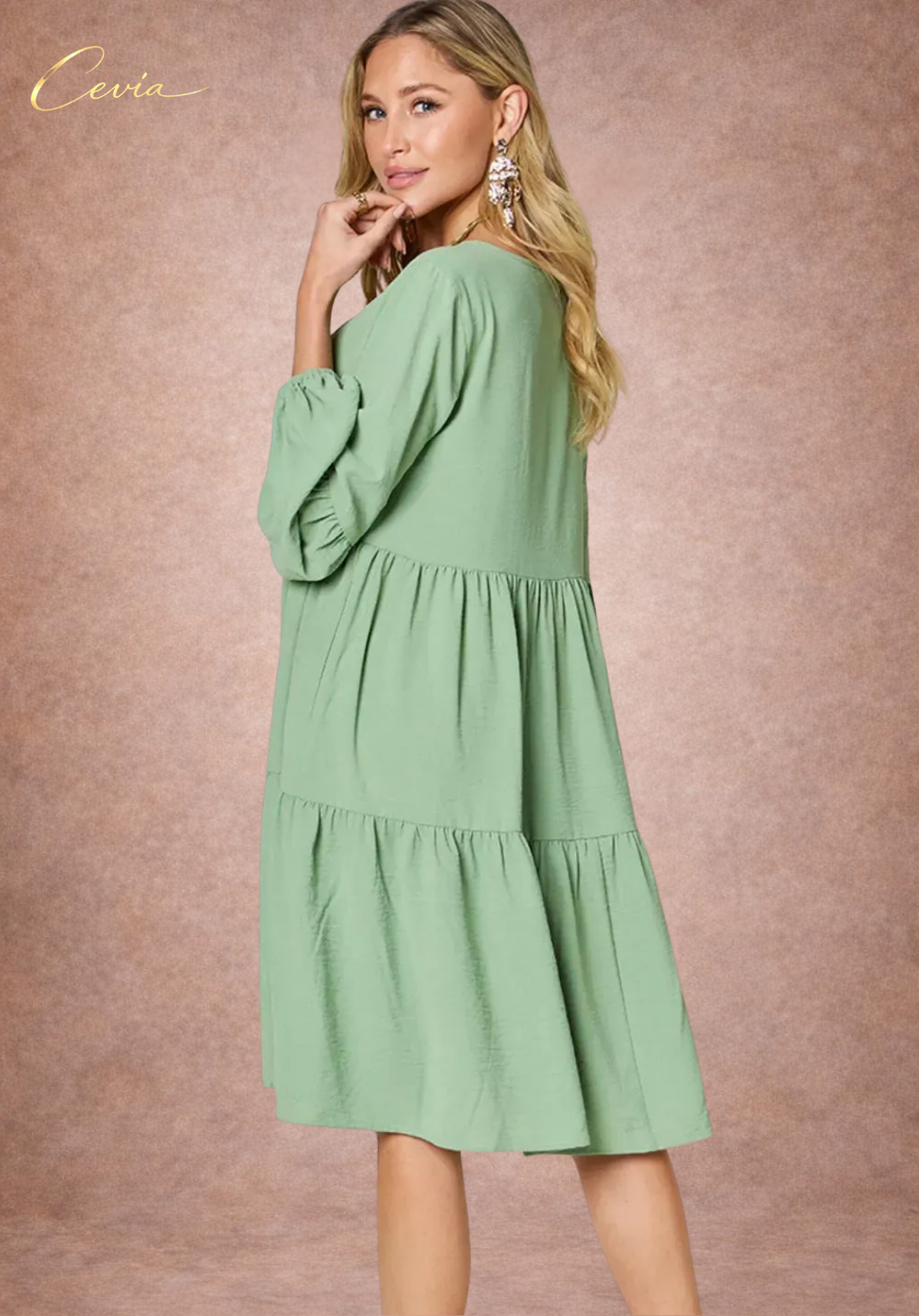 Tiered Ruffle Pocket Dress