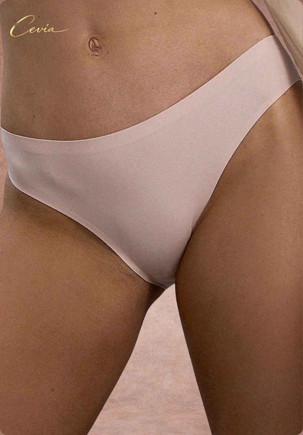 CEVIA BASIC Seamless Nude Beige No-Show Briefs