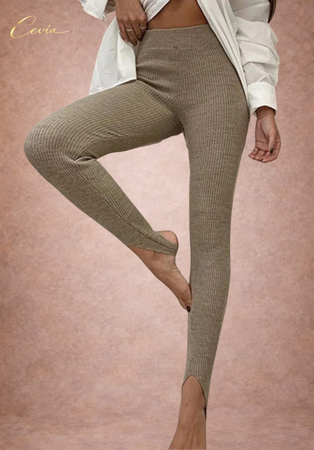 The Marvelle Ribbed-Stirrup Leggings