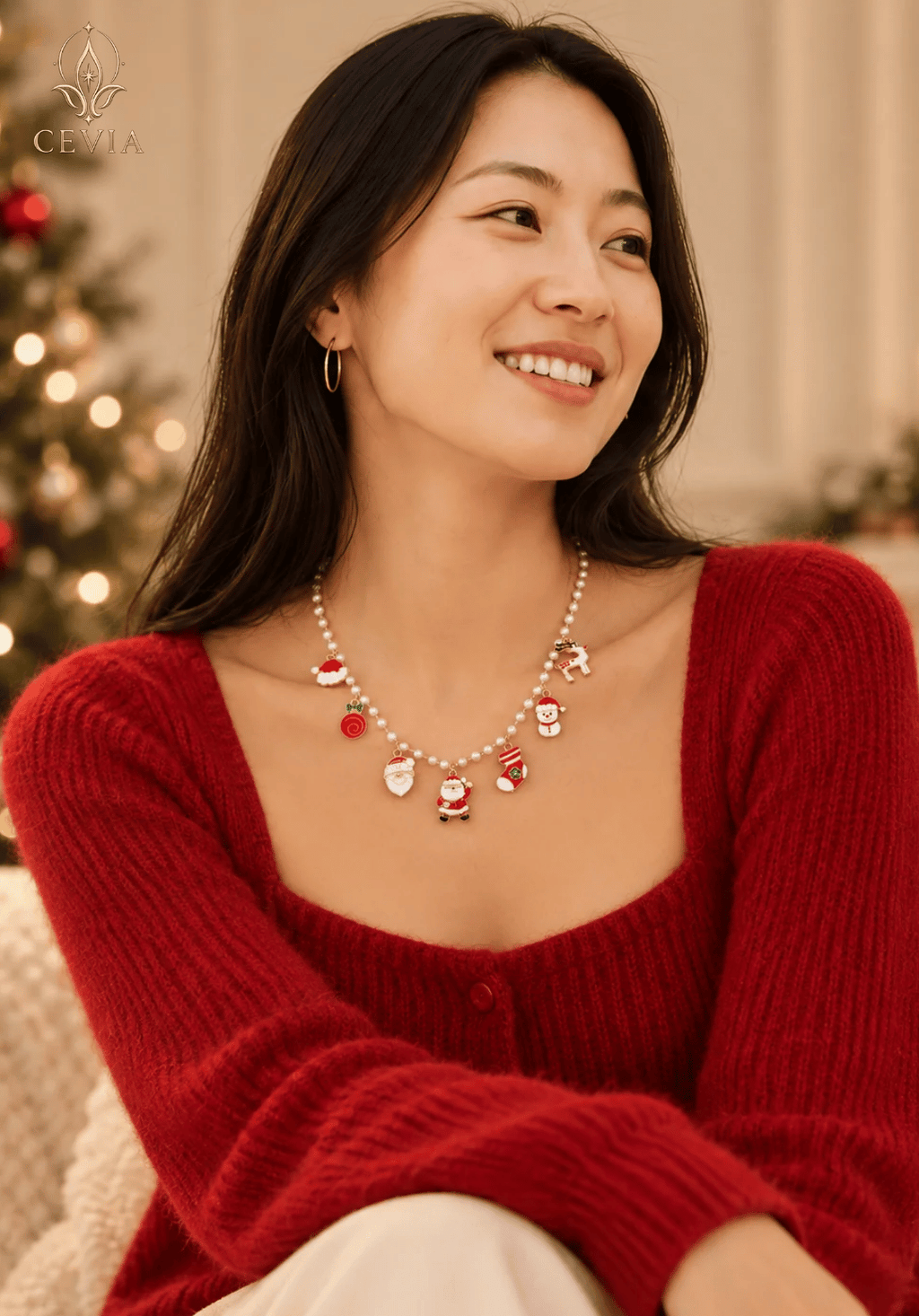 Christmas Parade 펄 참 네크리스