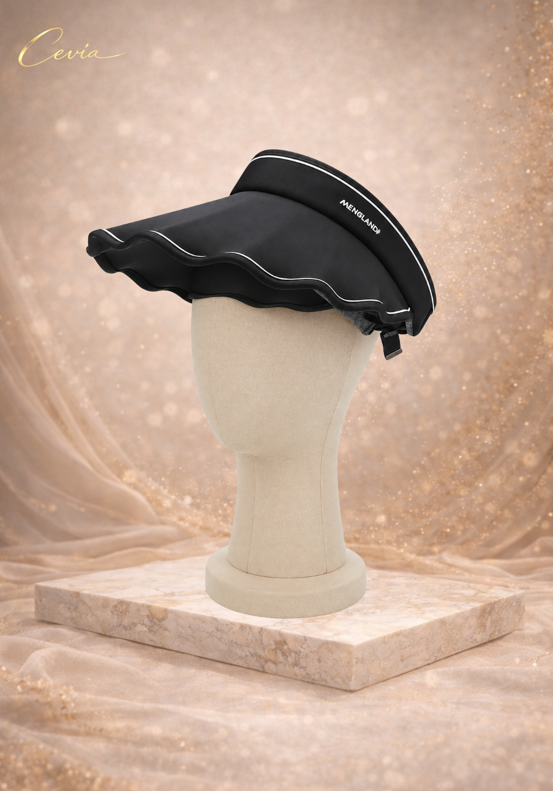 The Solenya Scalloped Ice-Silk Visor