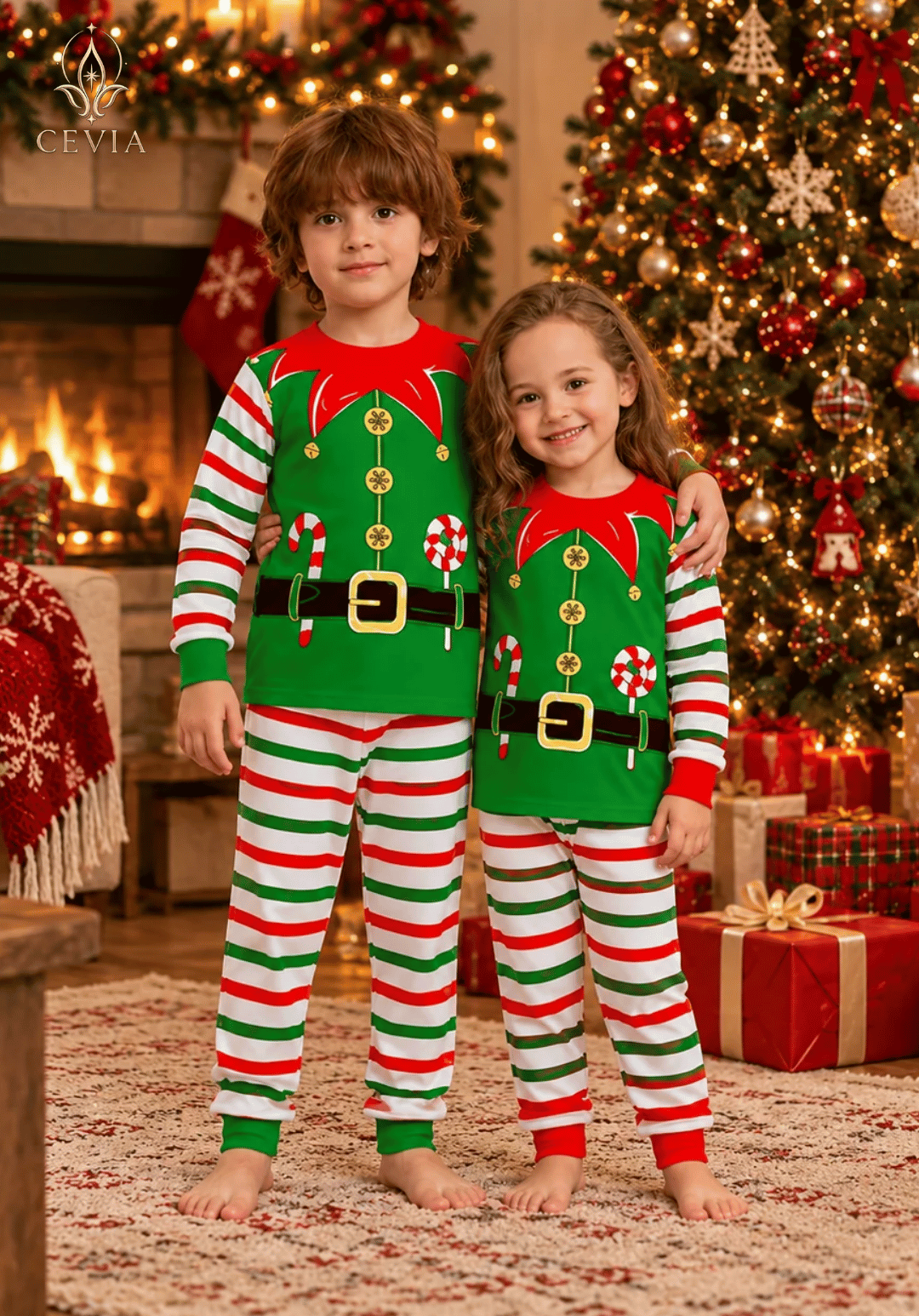 أطقم بيجامات كريسماس عائلية متطابقة — Santa's Little Elf