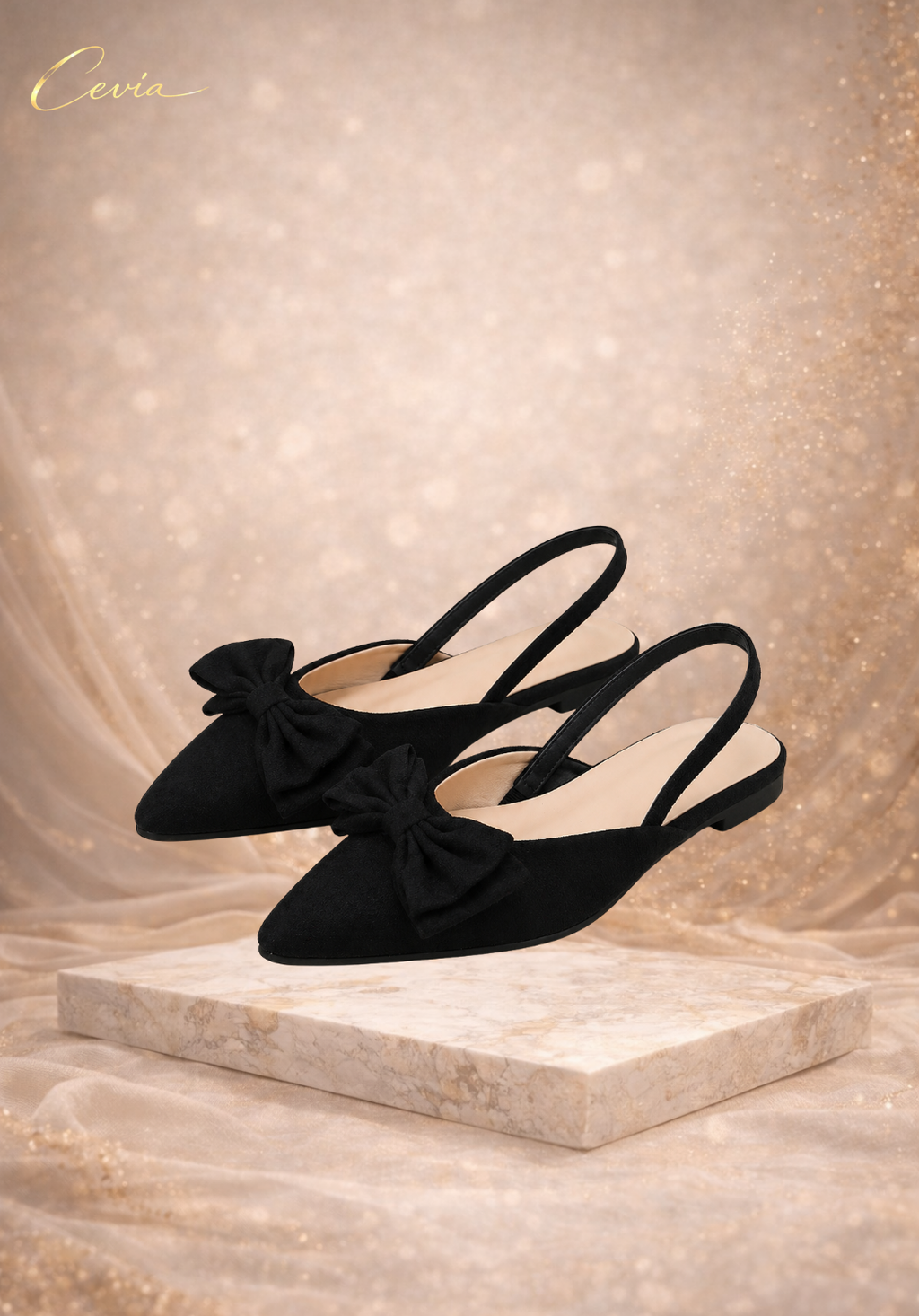 The Milano Bow Slingback Flats