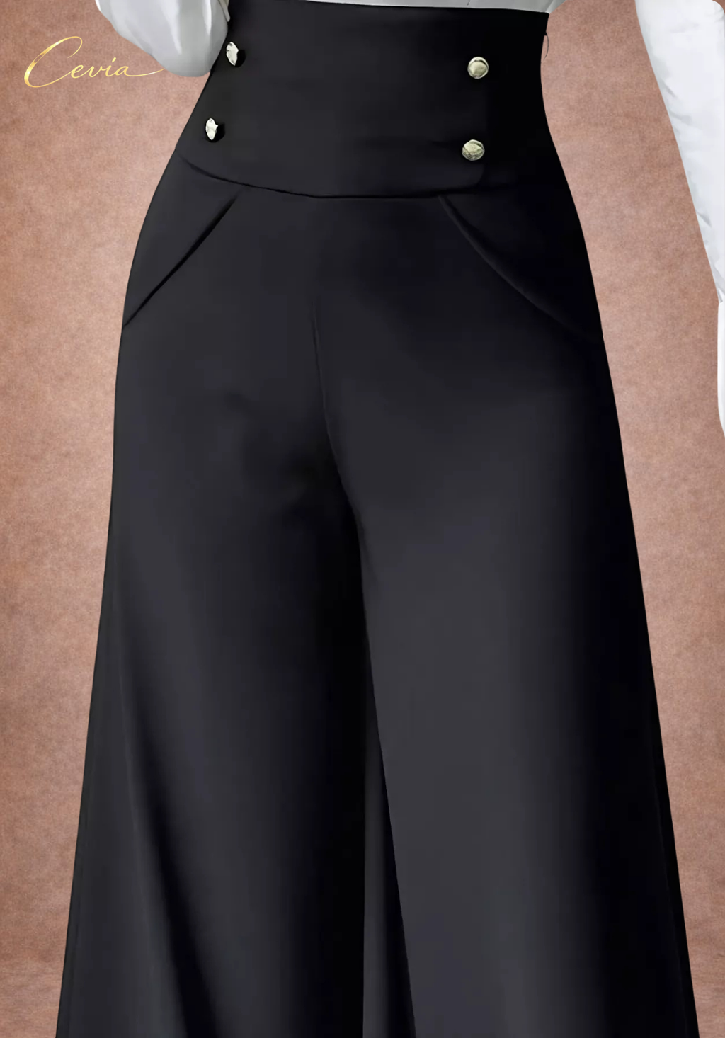 The Marcelline High-Rise Regal Wide-Leg Pants