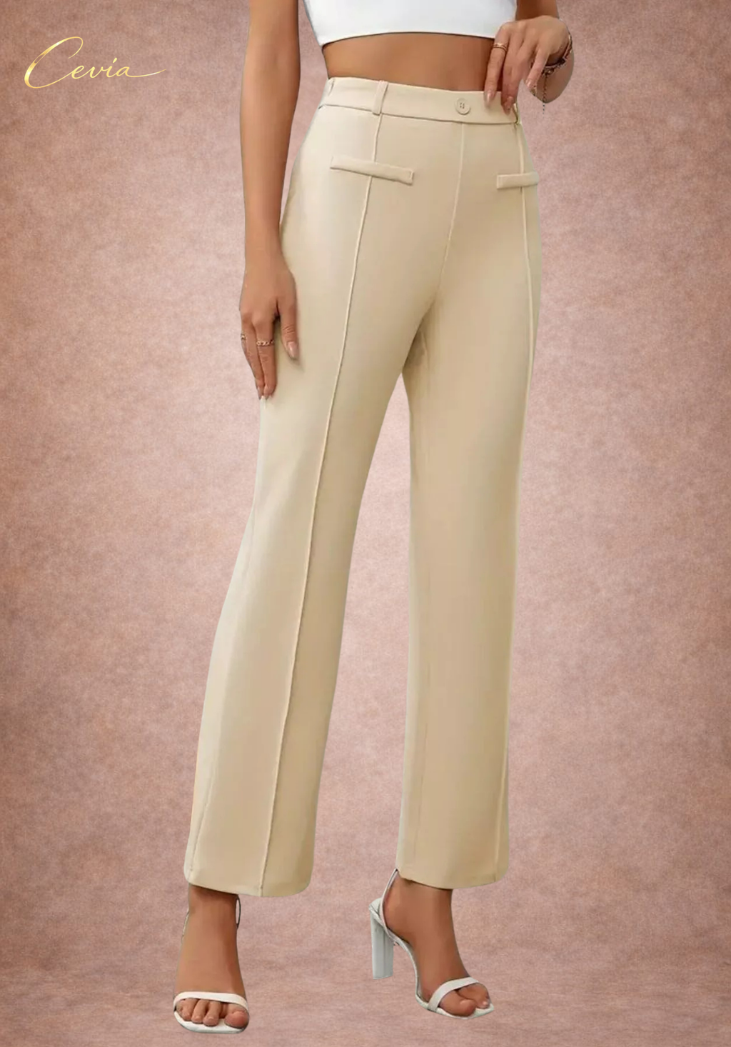The Avielle Seam-Sculpt Tailored Pants