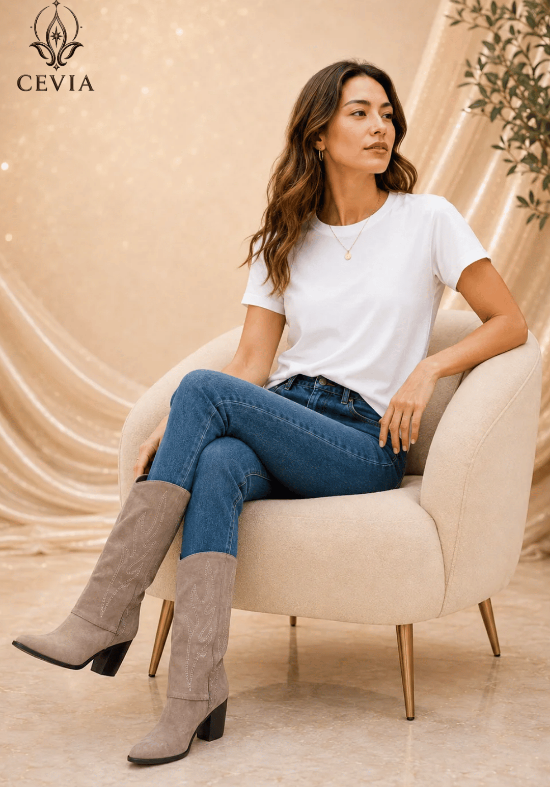 The Radiant Western Knee-High Boots