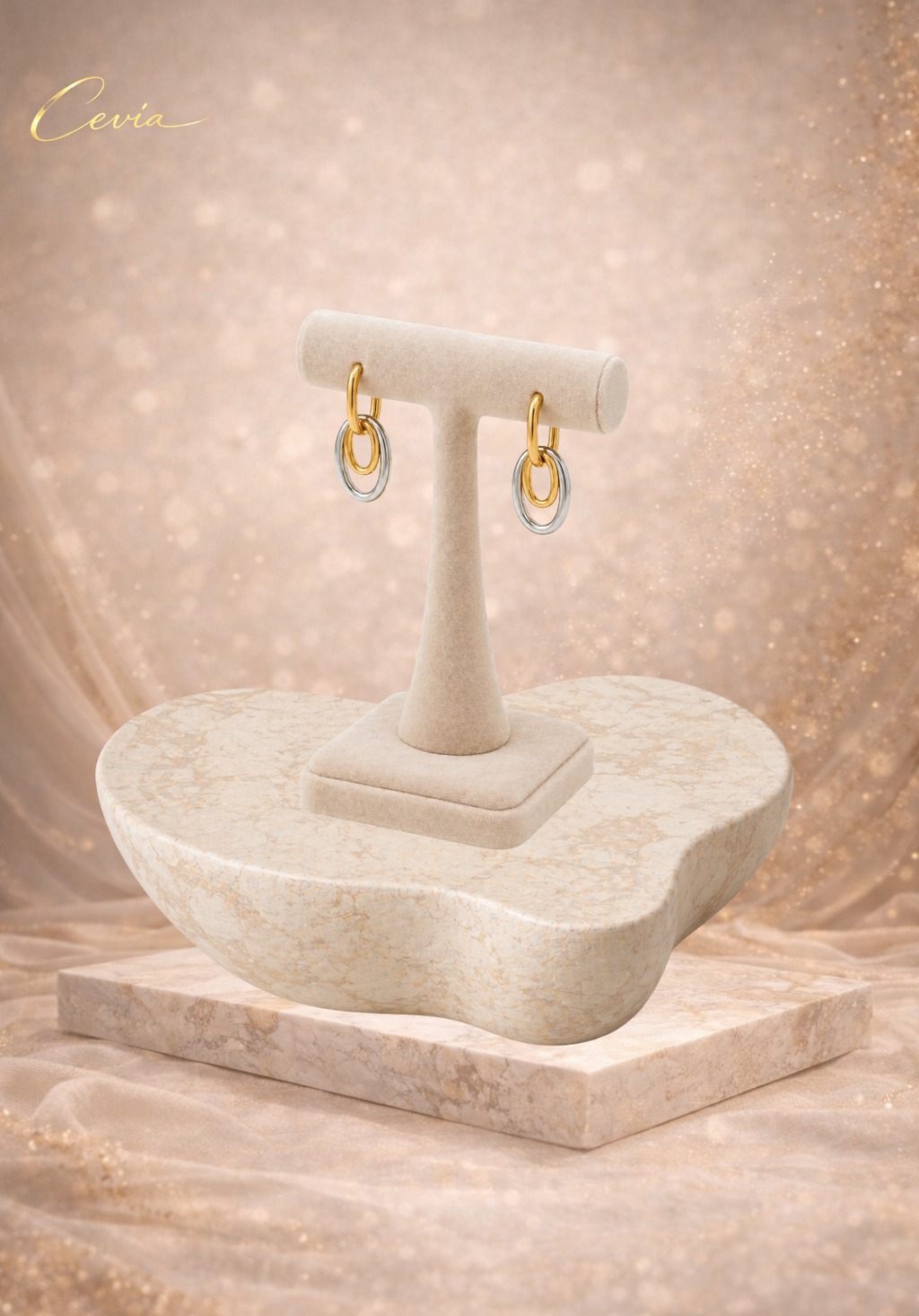 The Liora Interlocked Hoop Earrings