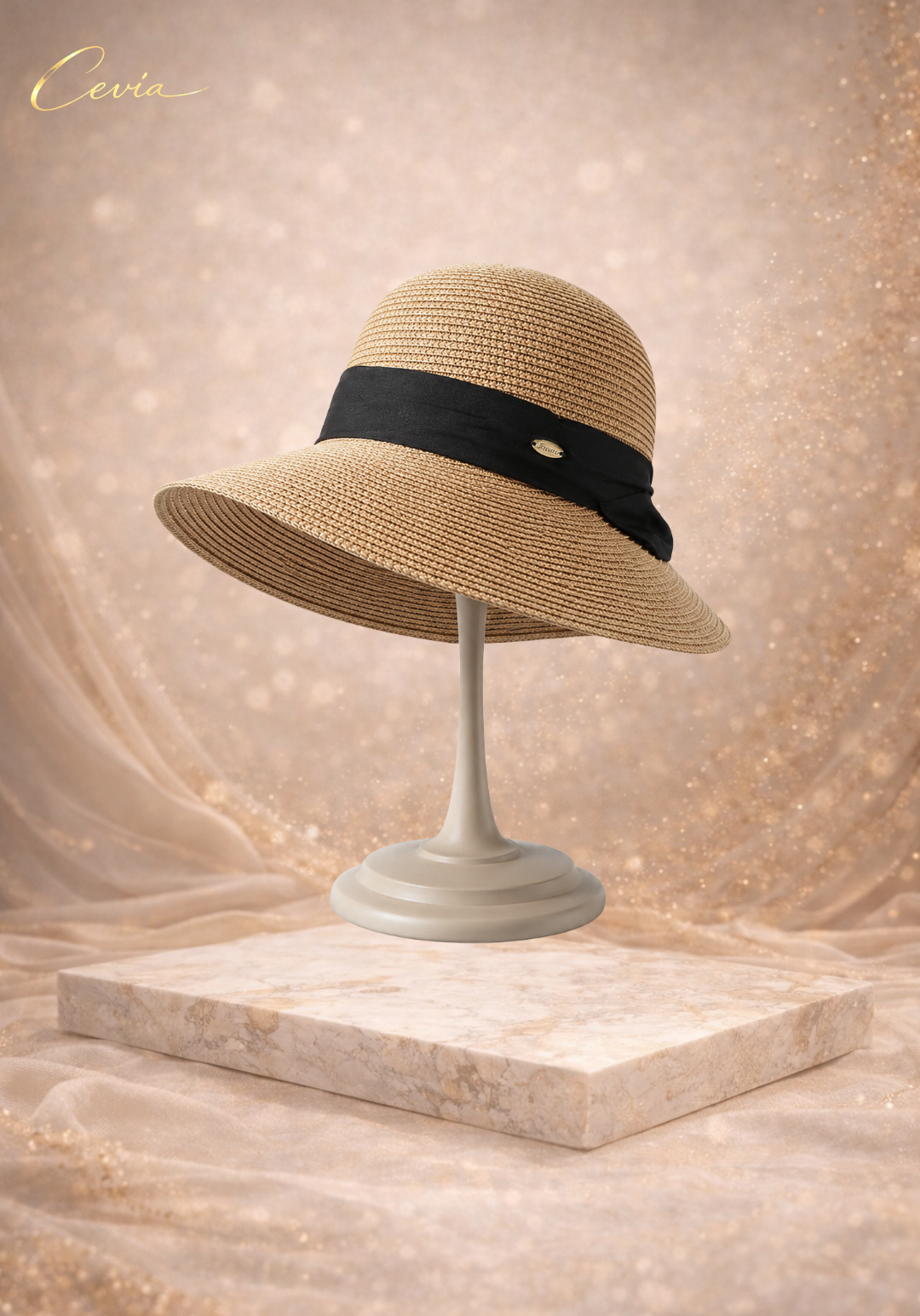 The Paris Noir Straw Hat