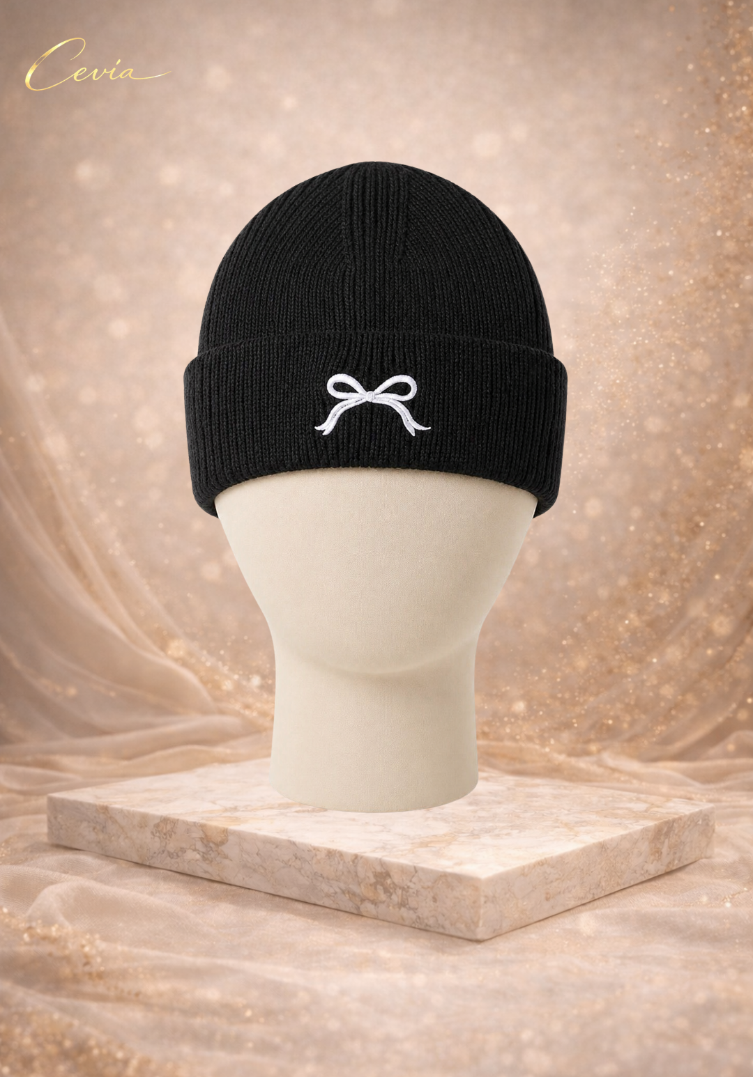 The Maribelle Bow-Knit Beanie