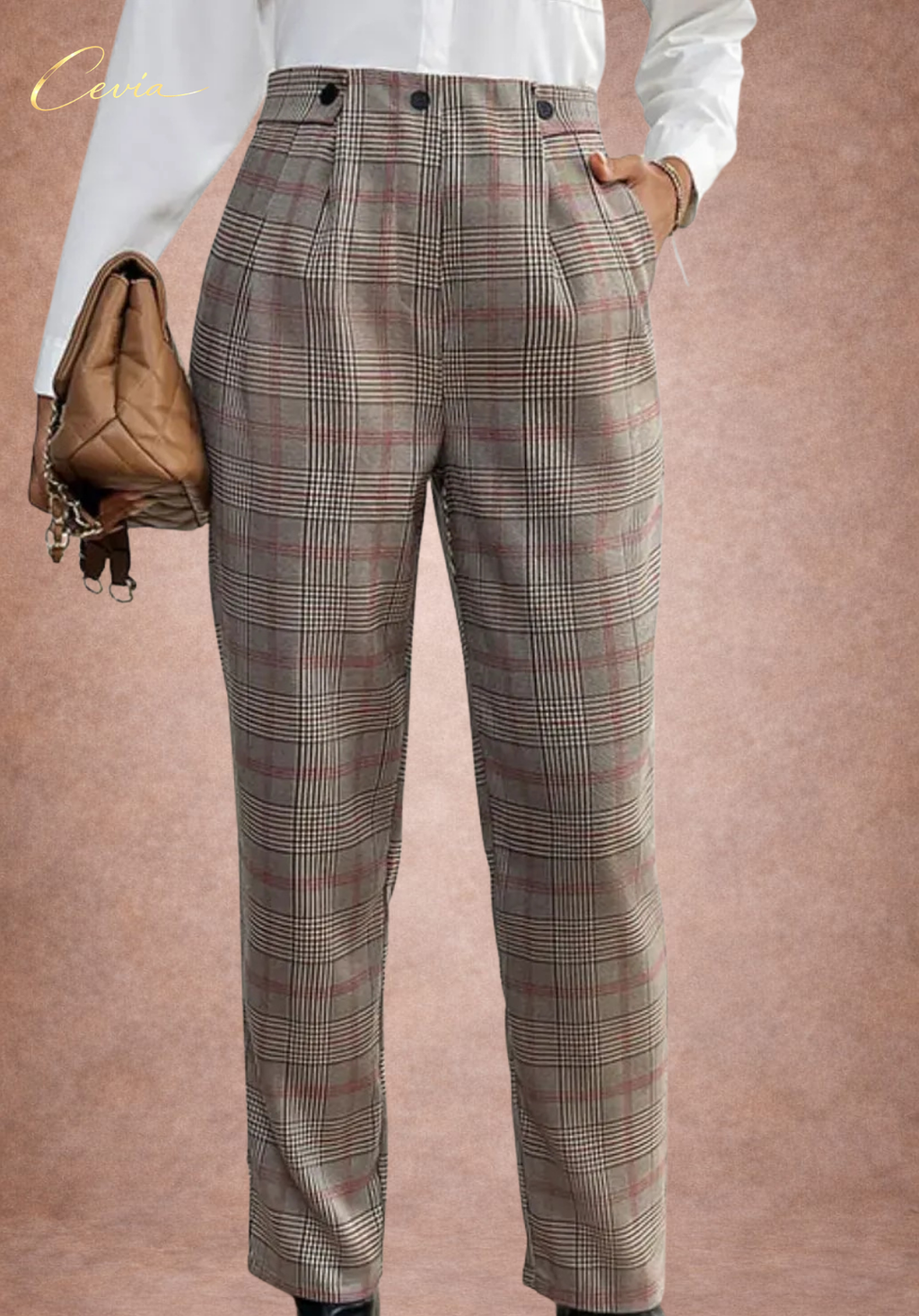 The Marivelle Paris Tailored Checkered Trousers – Heritage Plaid Elegance