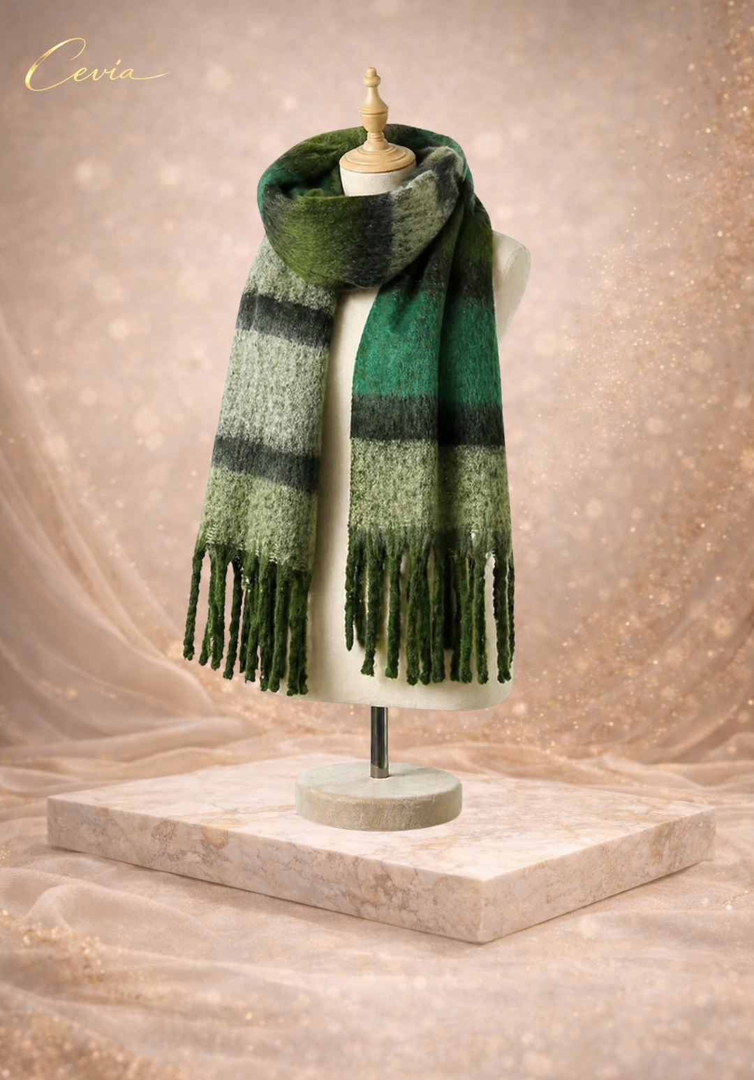 The Alvaré Soft-Blend Gradient Fringe Scarf
