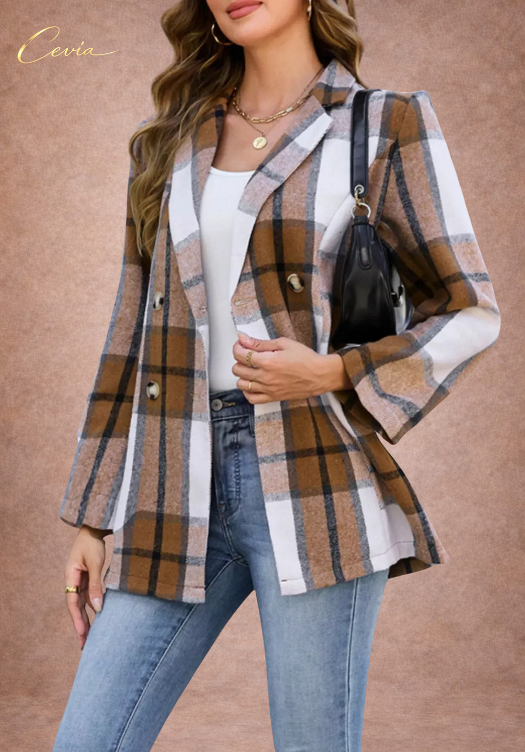 The Marcellise Checked Tailored Blazer