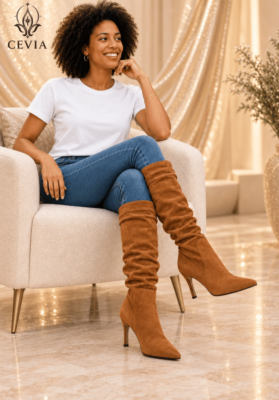 The Sculpted Slouch Knee-High Boots