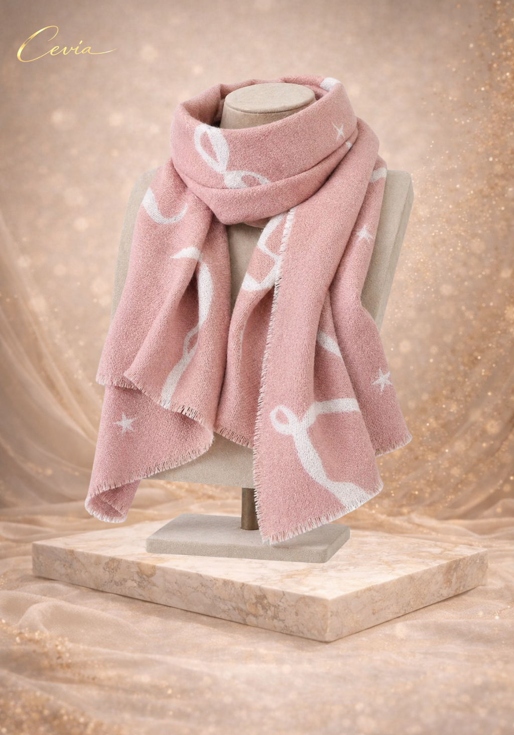 The Noire Ribbon-Whisper Winter Scarf