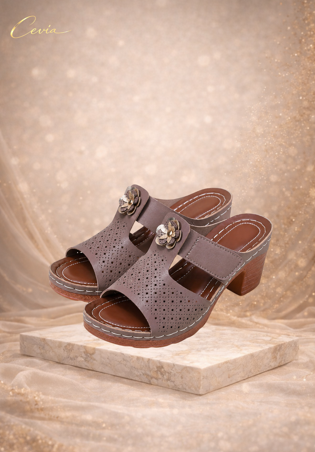 The Valencia Comfort Heeled Sandals