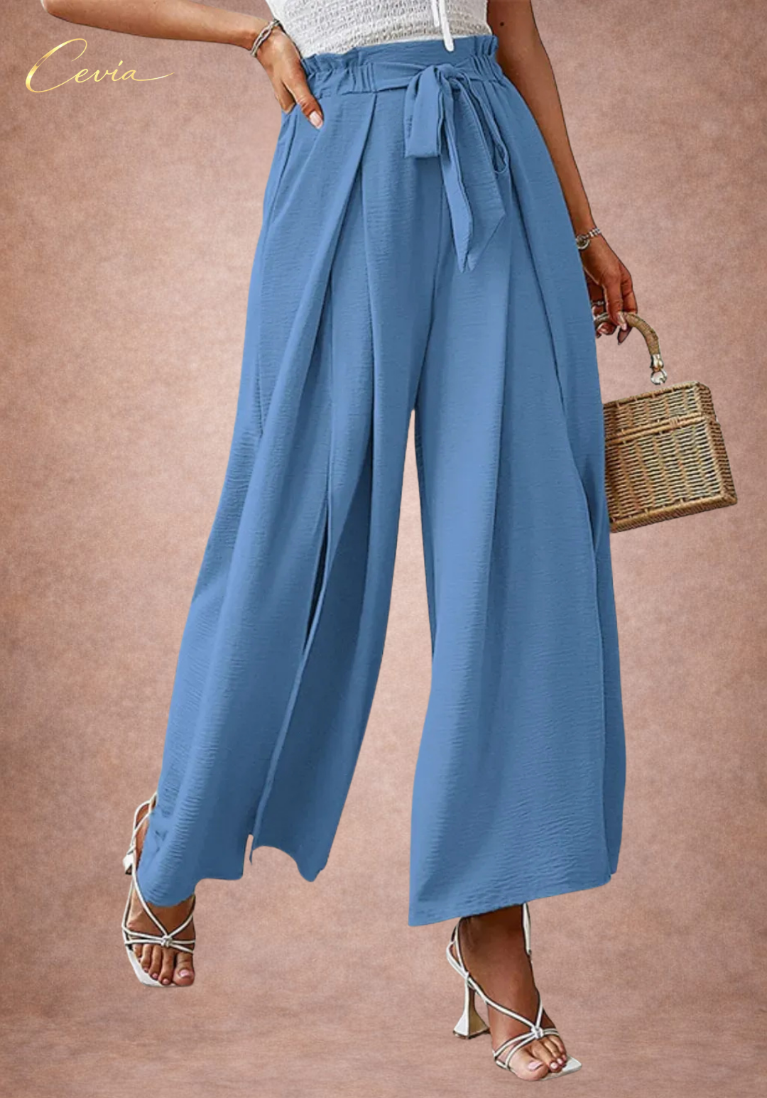 The Marielle Flow-Tie Palazzo Pants