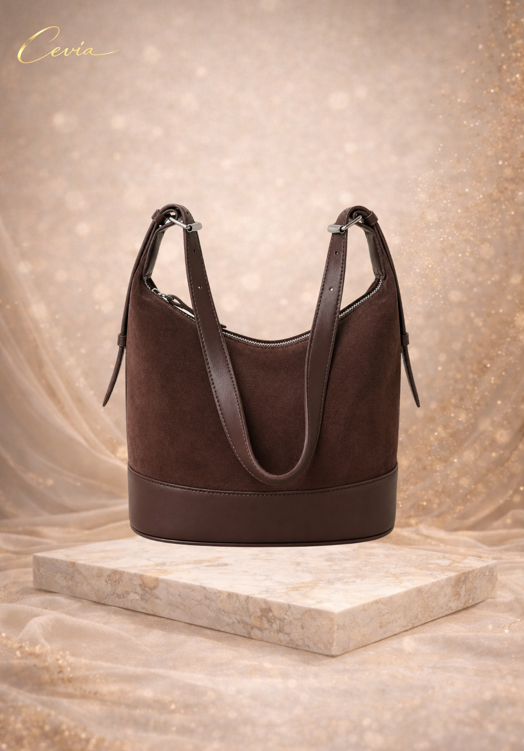 The Marvelle Suede Hobo Bag