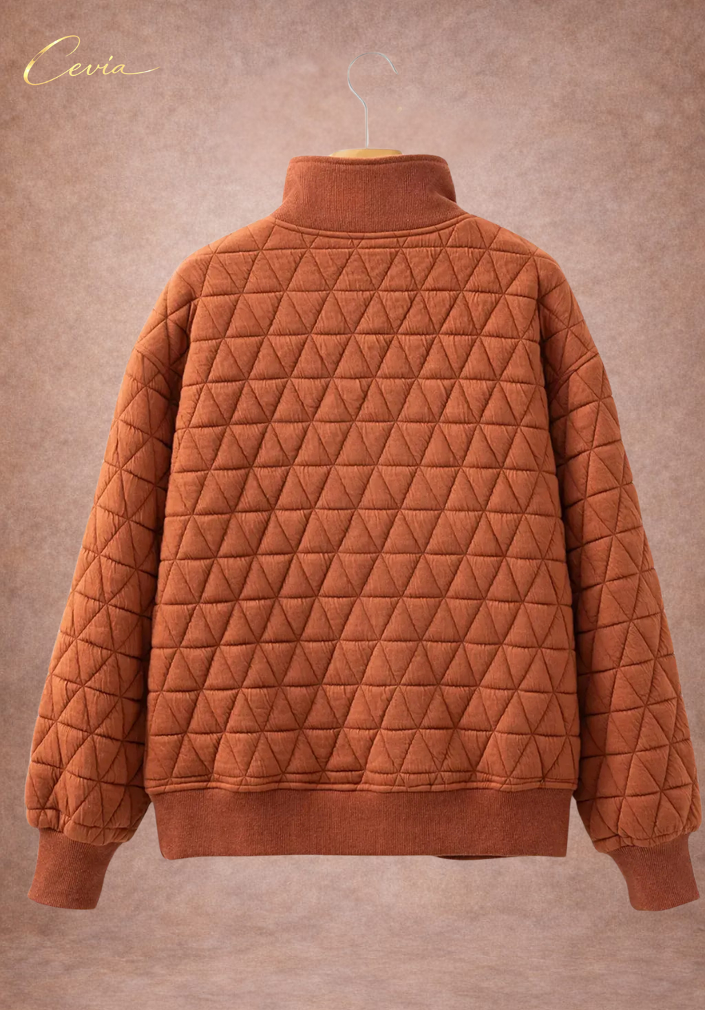 The Terralune Quilted Half-Zip Sweater