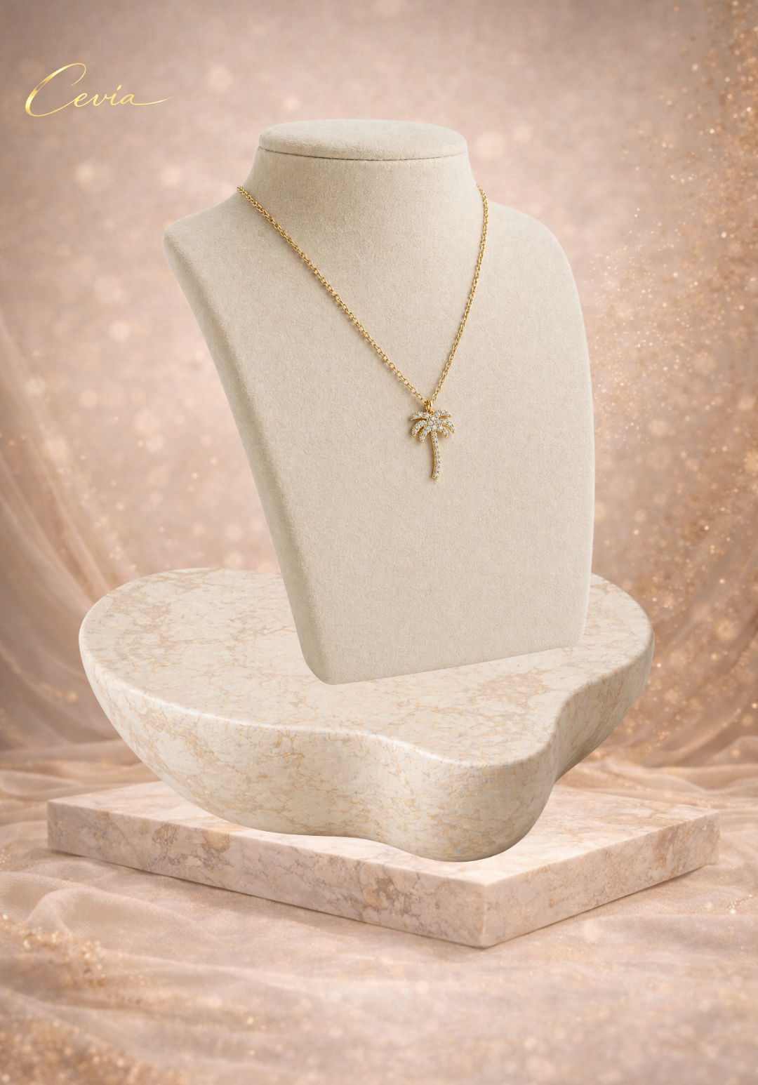 The Riviera Palm Pendant Necklace
