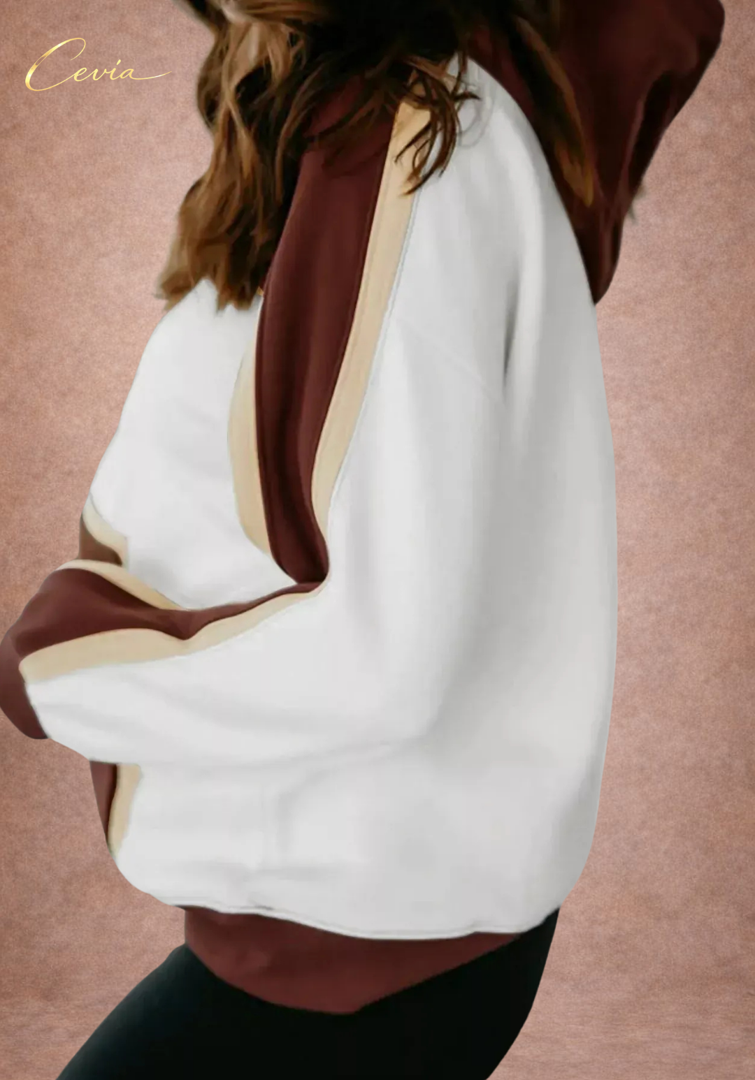 The Marvelle Contrast-Panel Hoodie