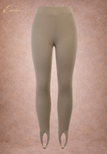The Marvelle Ribbed-Stirrup Leggings