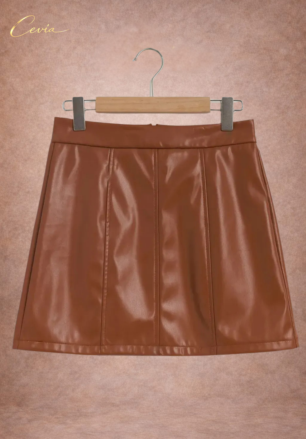 The Lissara Sleek Faux-Leather Mini Skirt