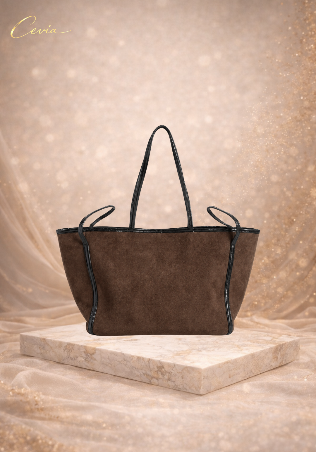 The Valmere Suede Trim Tote Bag