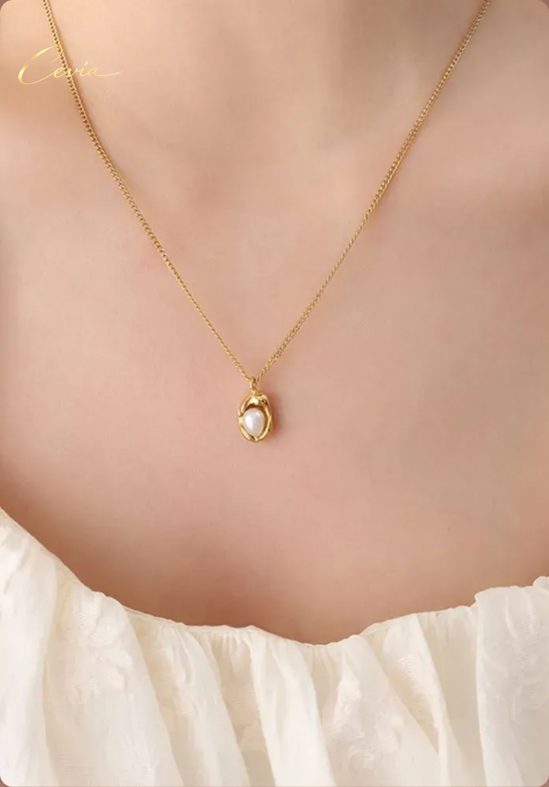 The Celestia Pearl Pendant Necklace