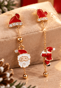 The Christmas Santa's Little Wonders Asymmetric Drop Earrings