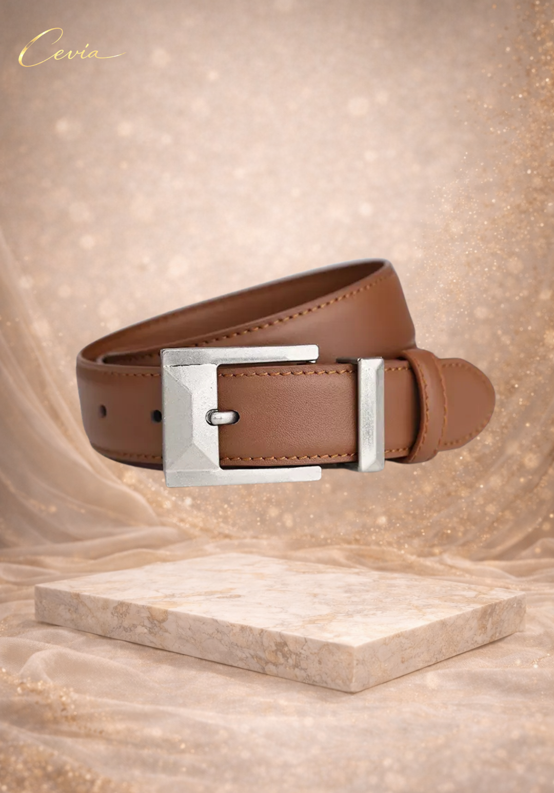 The Novara Structured Leather Belt