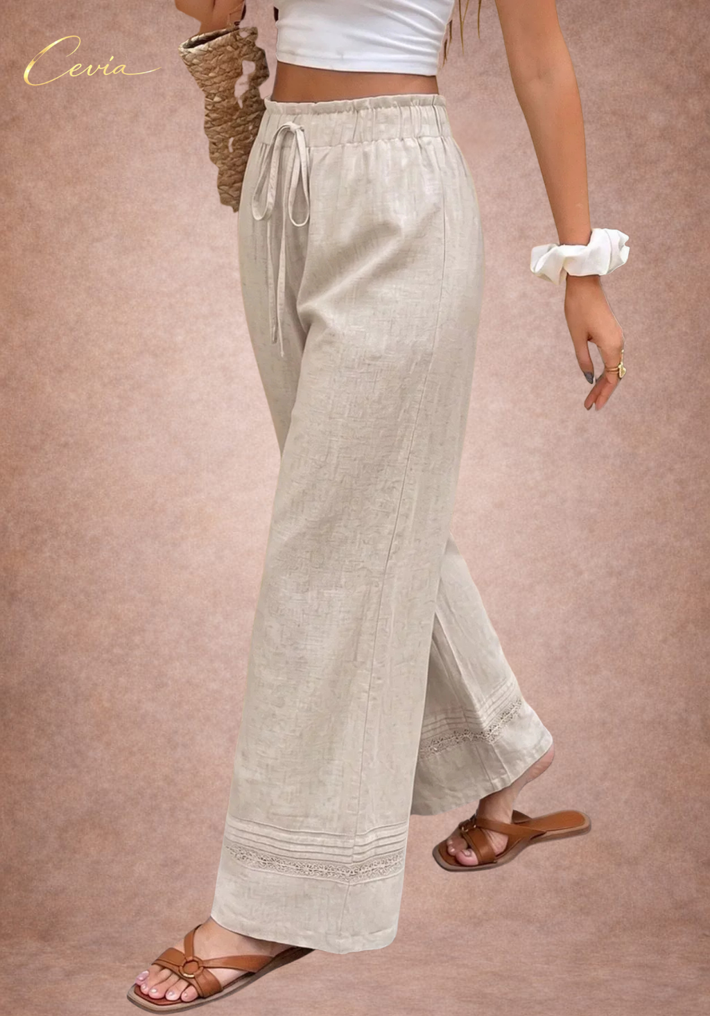 The Riviera Linen Palazzo Trousers