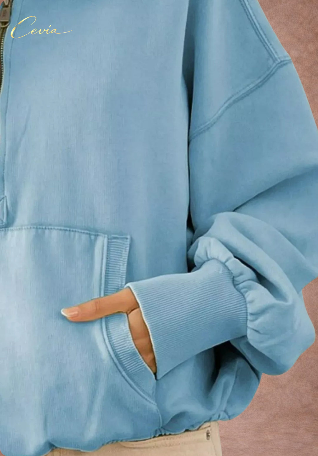 The Celestine Soft-Wash Half-Zip Hoodie