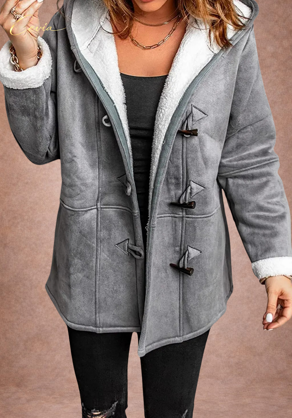 The Norabel Cozy Toggle Hooded Coat