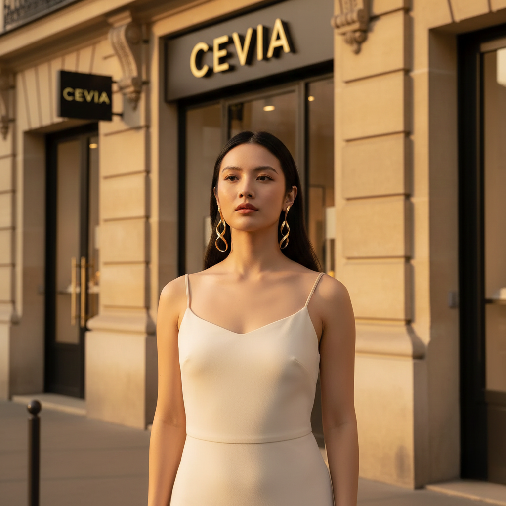 The Vellara Fluid-Twist Statement Earrings