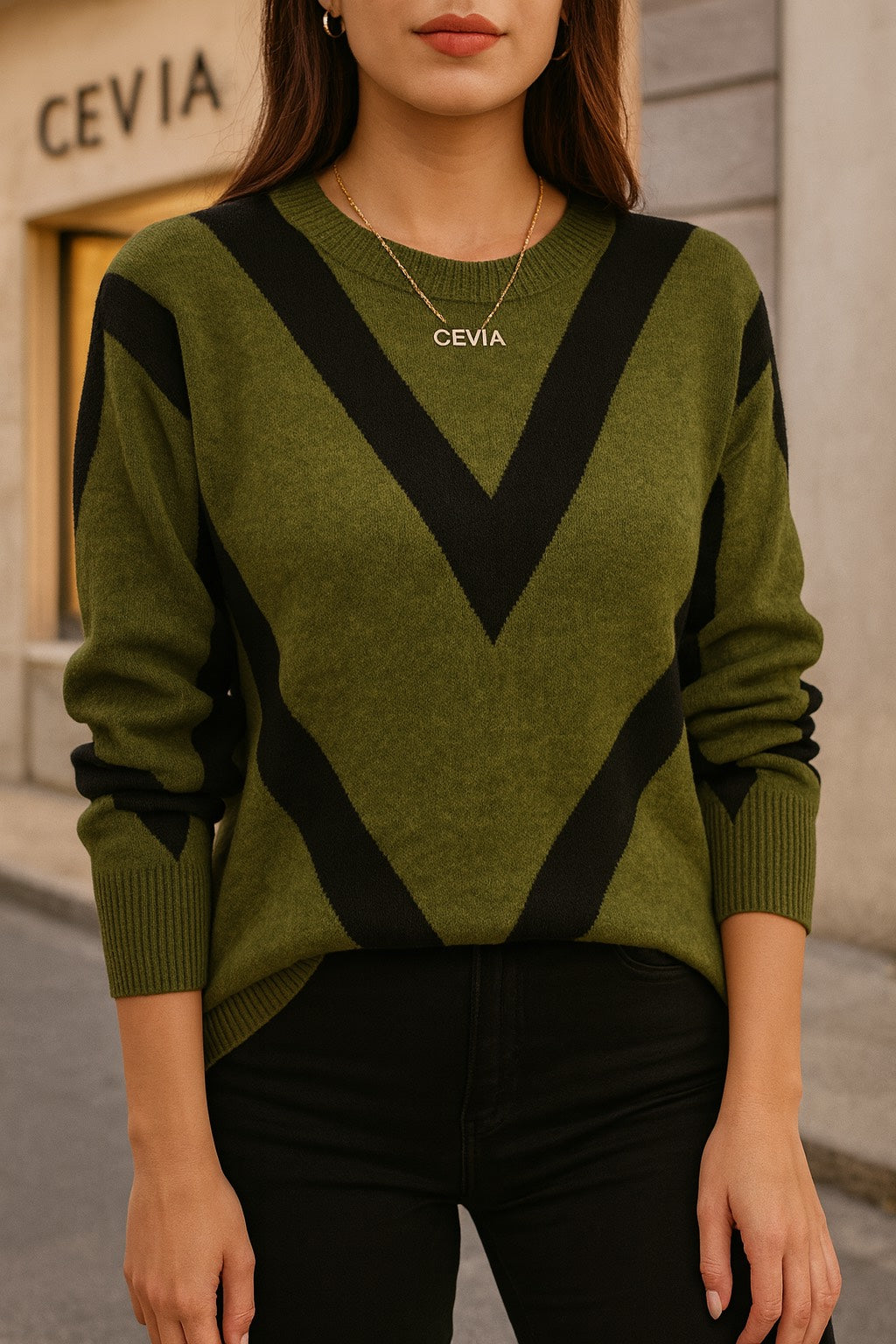 Geometric Knit Sweater