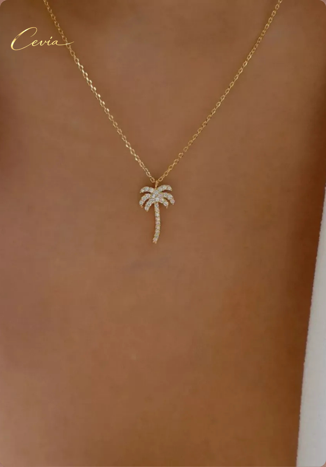 The Riviera Palm Pendant Necklace
