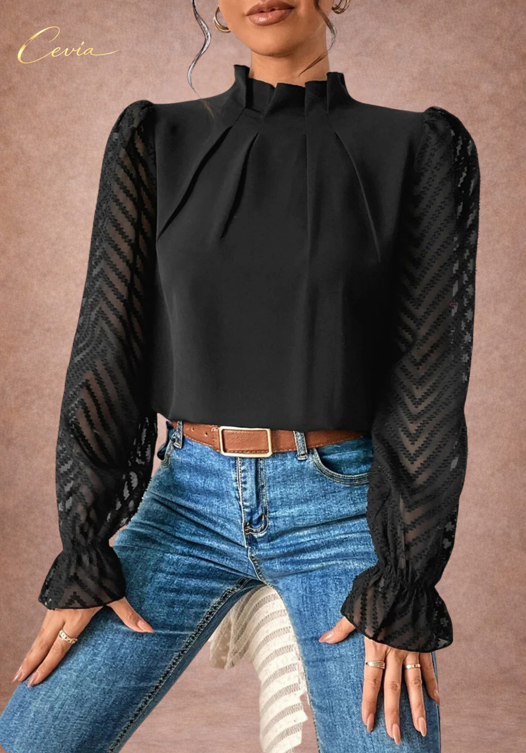 The Ivora Refined Sheer Blouse