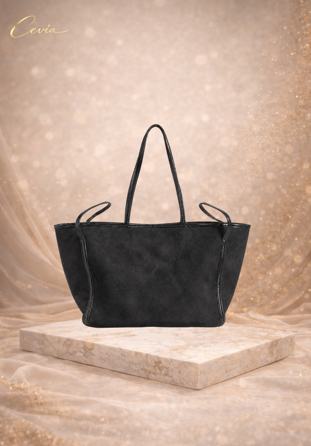 The Valmere Suede Trim Tote Bag