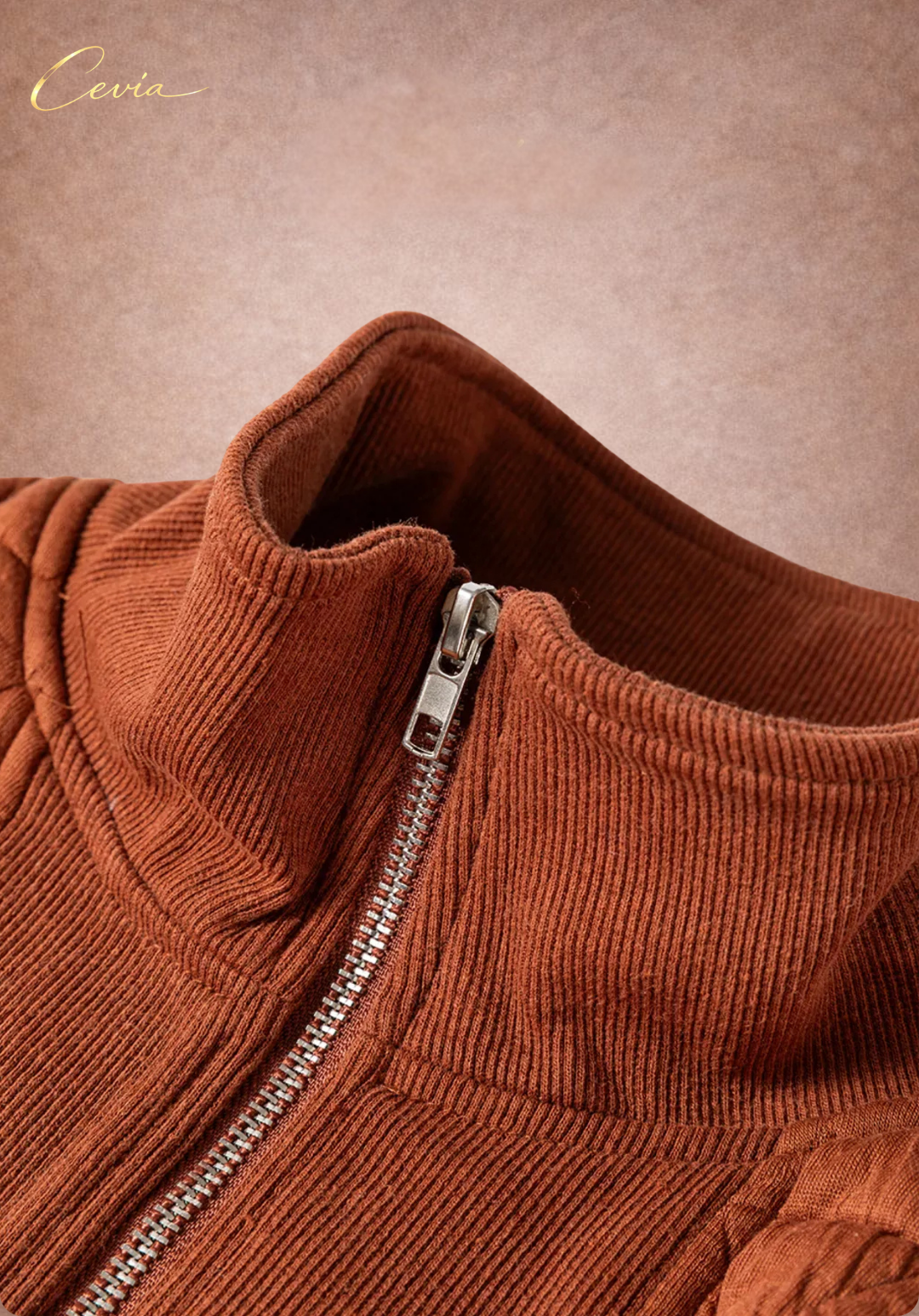 The Terralune Quilted Half-Zip Sweater