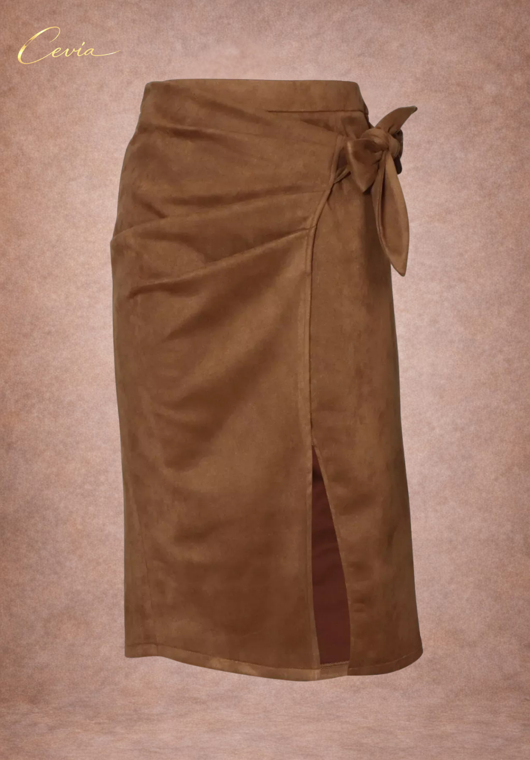 The Velvet Whisper Wrap Midi Skirt