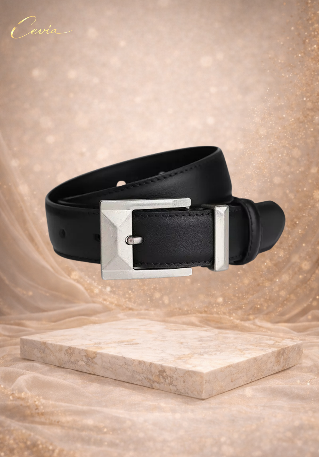 The Novara Structured Leather Belt