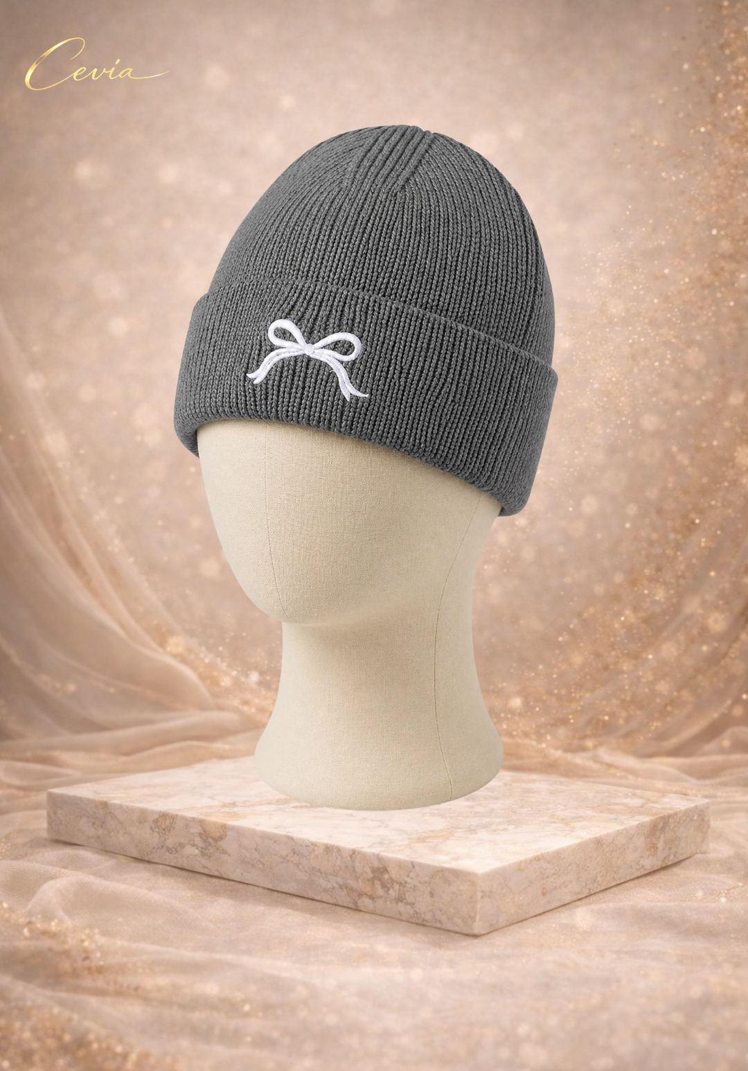 The Maribelle Bow-Knit Beanie