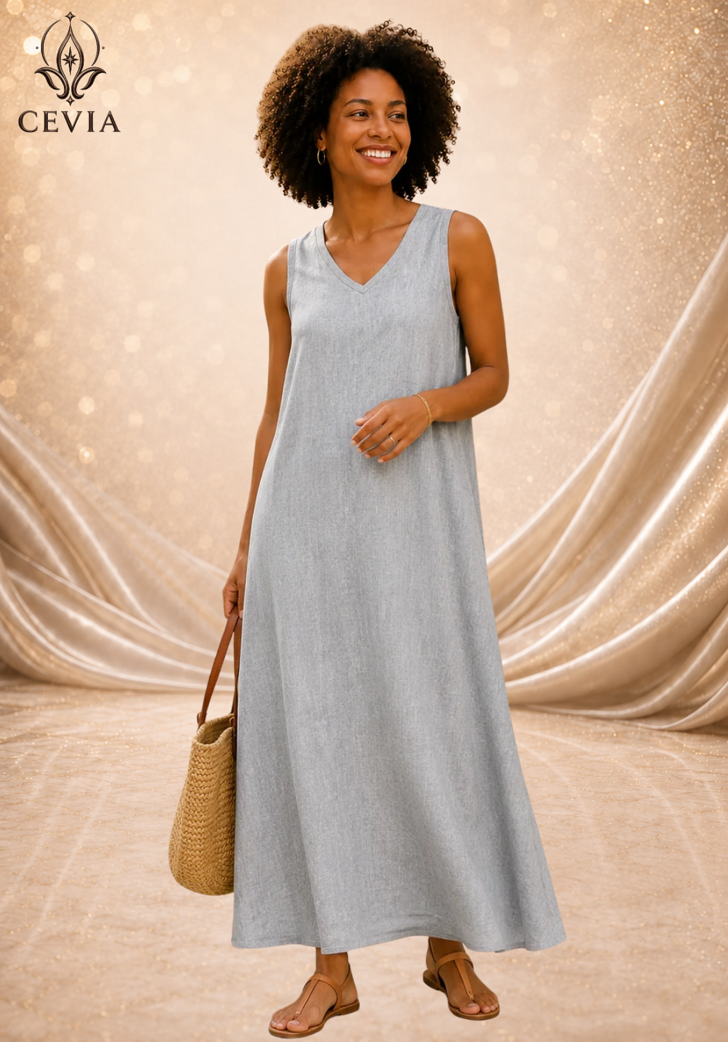 The Pocketed Sleeveless Maxi Dress