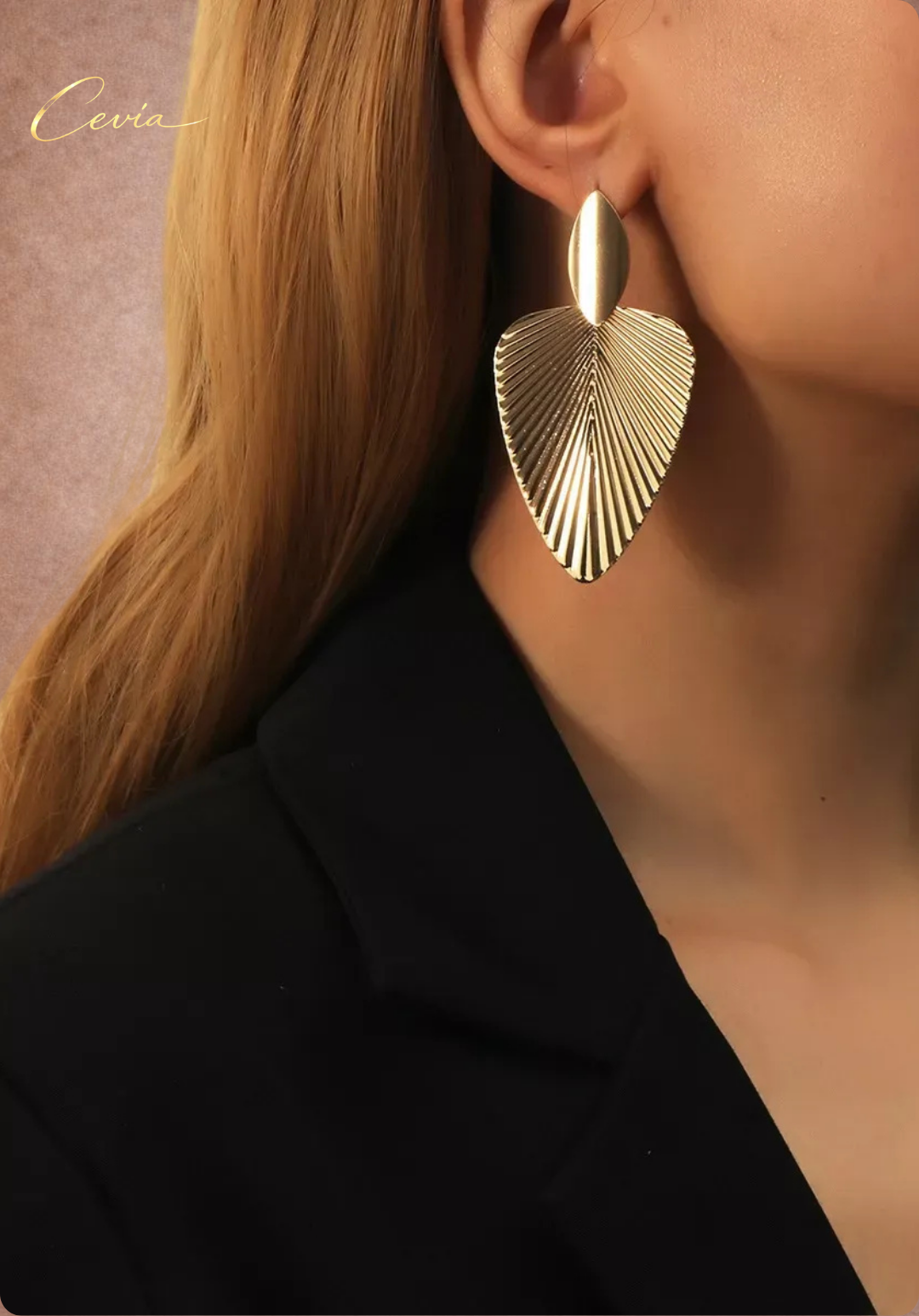 The Aurelia Sculpted Leaf Drop Earrings