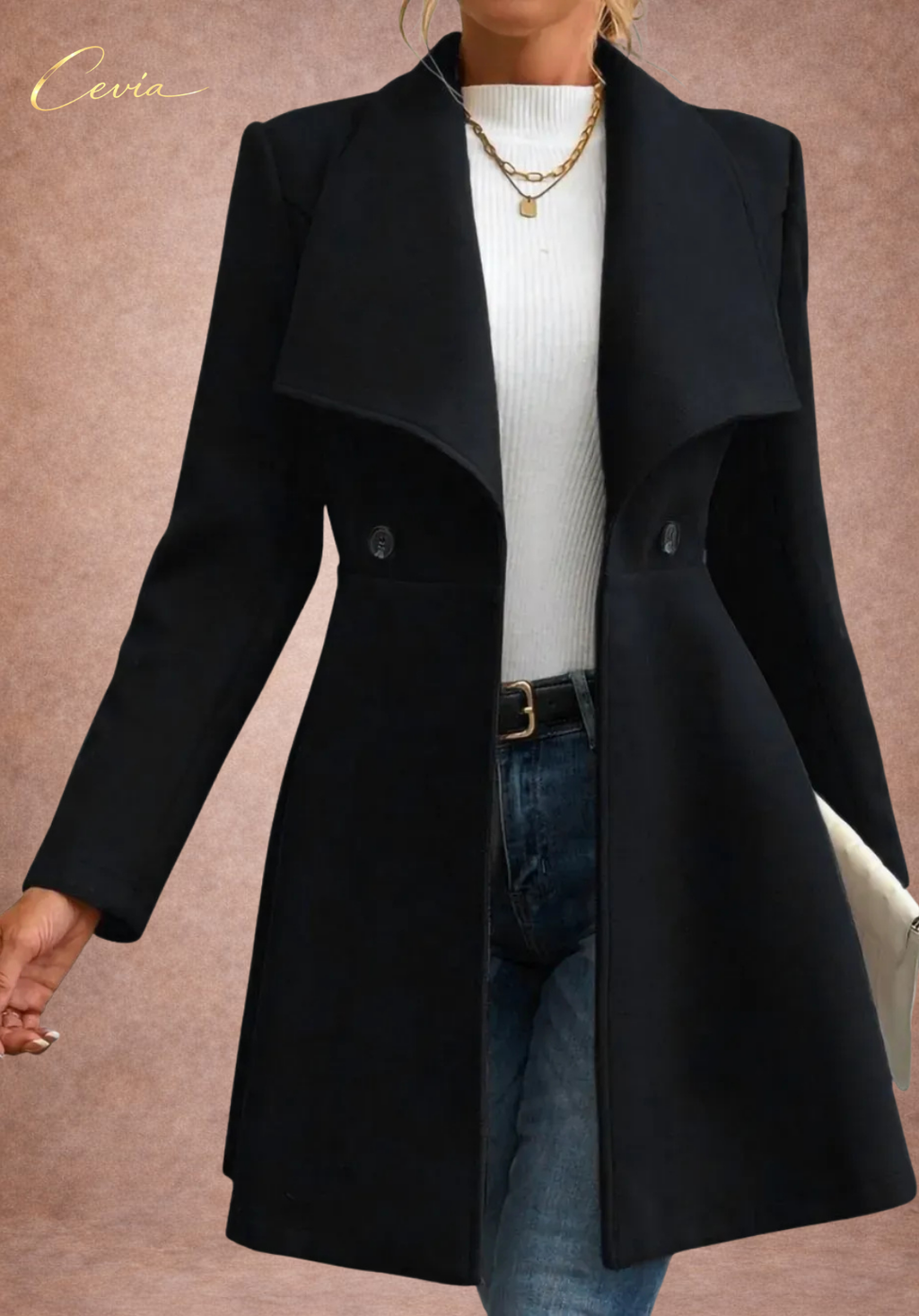 Flared Double-Breasted Elegance Coat