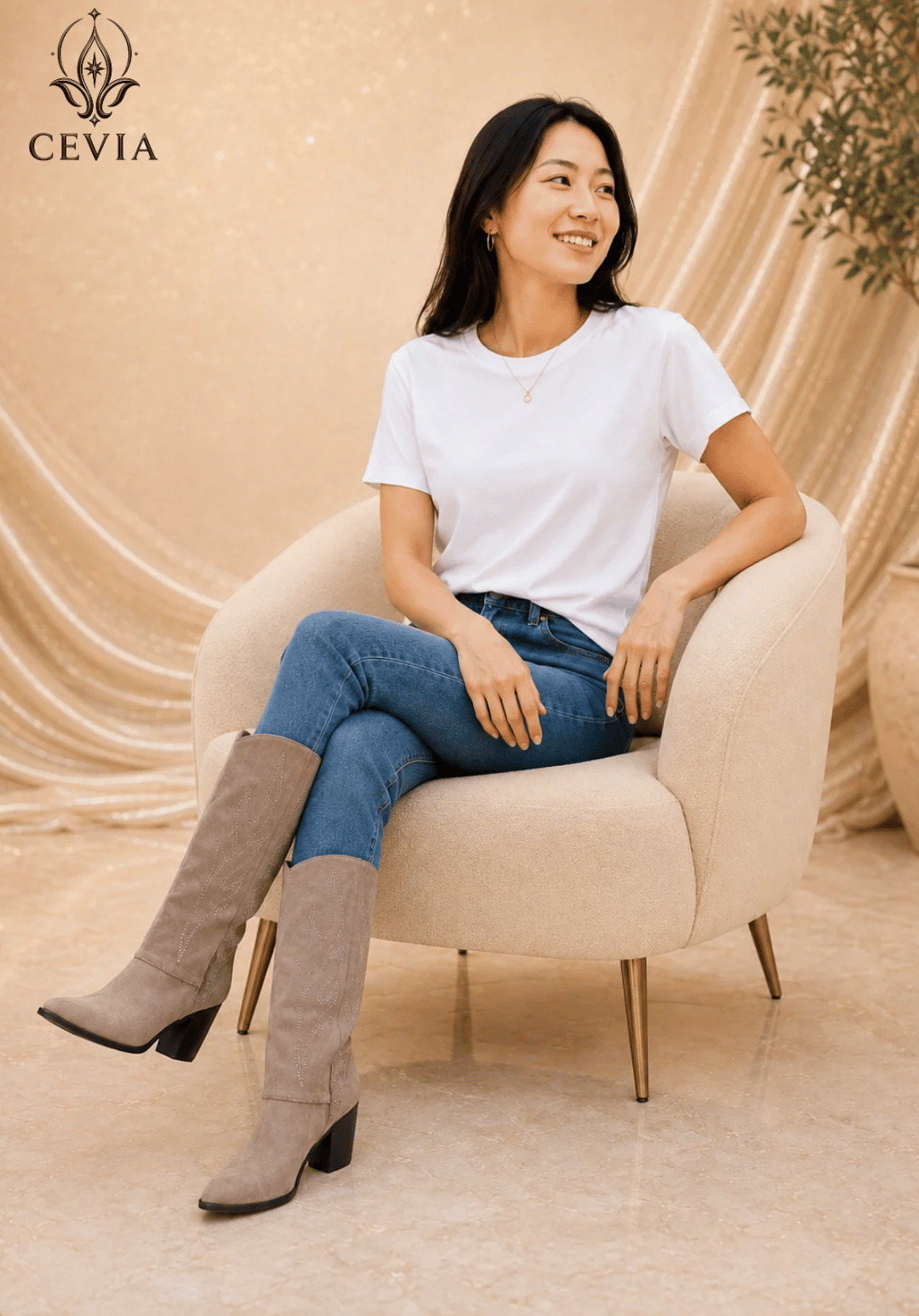 The Radiant Western Knee-High Boots
