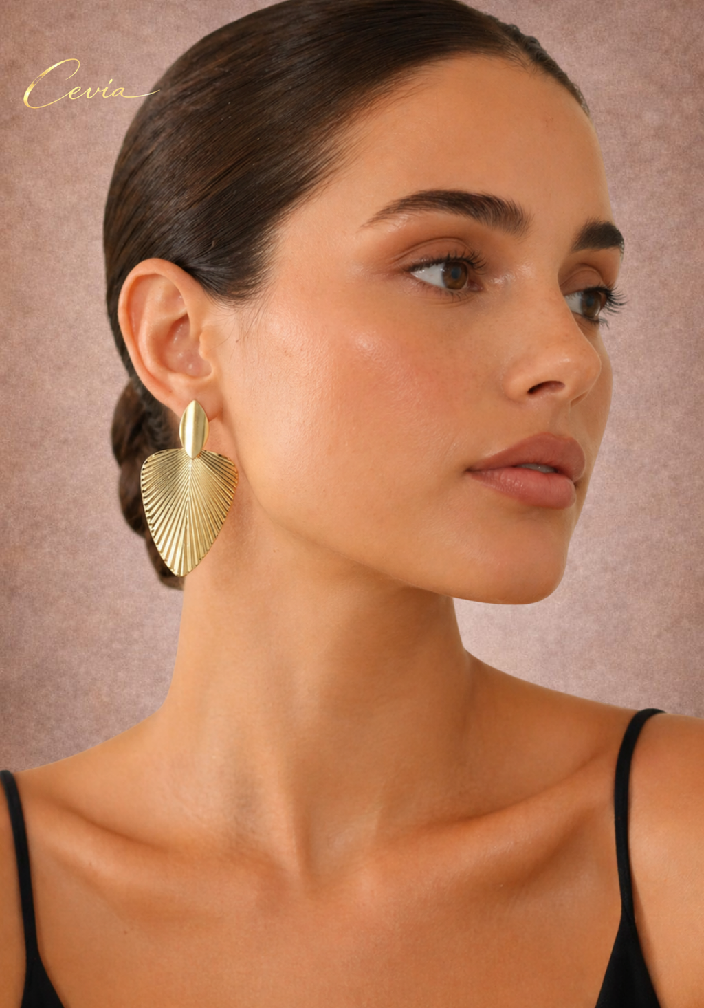 The Aurelia Sculpted Leaf Drop Earrings