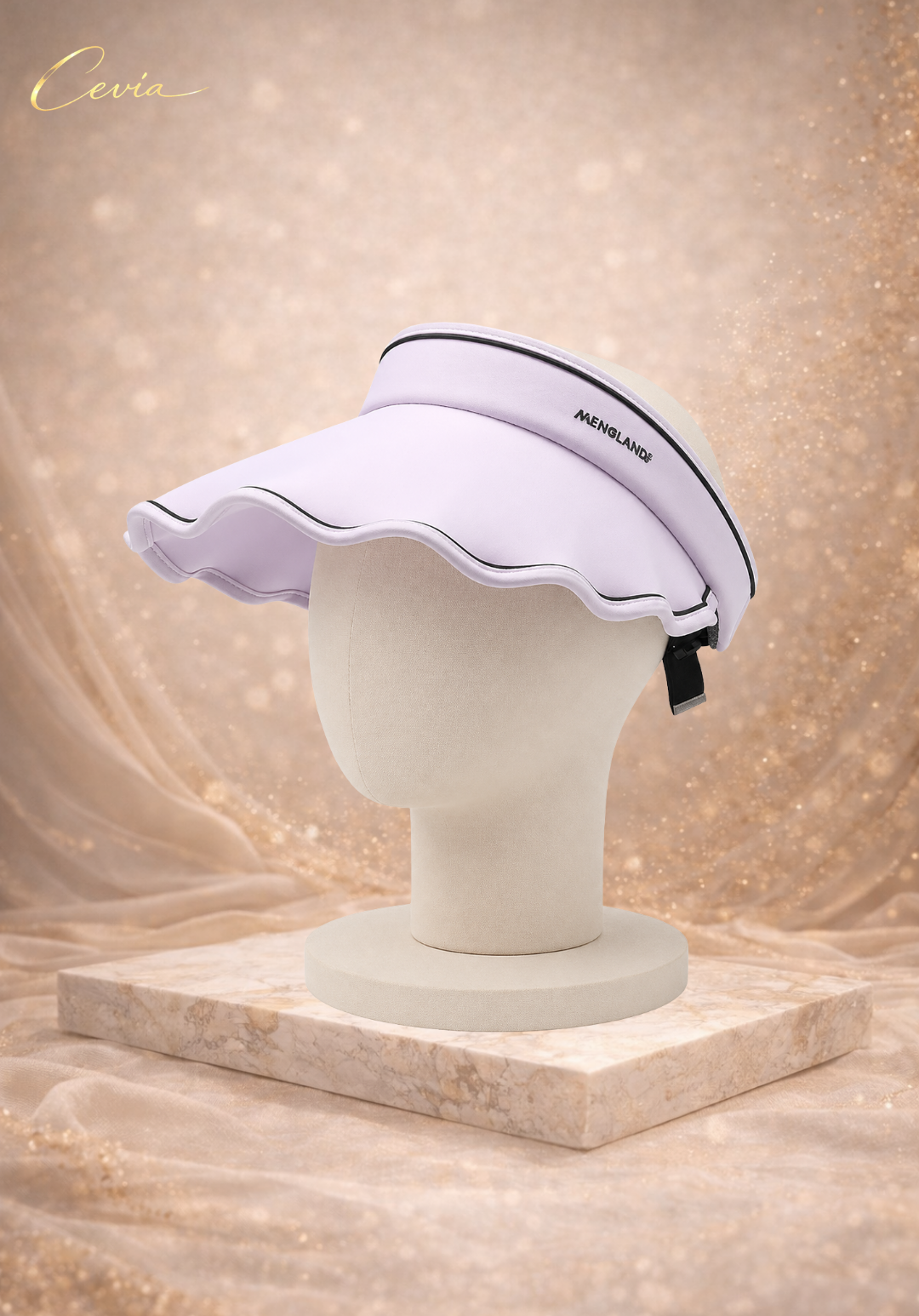 The Solenya Scalloped Ice-Silk Visor
